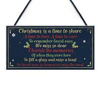 RED OCEAN Christmas Xmas Memorial Tree Hanging Decoration Bauble Family Grave side Memorial Poem Quote Gift