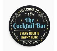 Red Ocean Cocktail Bar Sign Acrylic Bar Signs For Home Outside Welcome Plaque Accessories Garden Shed Garage Man Cave Signs Gift For Men Women Cocktail Plaque