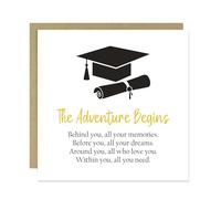 RED OCEAN Congratulations Card For Graduation Card For Daughter Son Grandson Granddaughter With Kraft Envelope The Adventure Begins Graduation Him Her