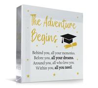 Red Ocean Congratulations For Graduation The Adventure Begins Plaque For Daughter Son Grandson Granddaughter Graduation Plaque Him Her Well Done