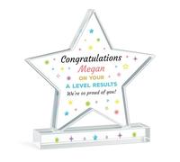 RED OCEAN Congratulations Gift For A Level Results Day Personalised So Proud Of You Gift Star Plaque Daughter Son Granddaughter Grandson Passing Exams For Him Her
