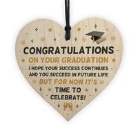 Red Ocean Congratulations On Your Graduation Gift Wooden Heart Degree Graduation Gift Keepsake Plaque