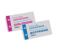 Red Ocean Coupon Book Bundle of 2 For Boyfriend and Girlfriend Novelty Couple Gifts For Anniversary Birthday Valentines Gifts For Him Her Date Night Relationship Gifts