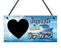 Red Ocean Cruise Countdown Holiday Plaque - Hanging Holiday Countdown Accessories Signs - Travel Essential Gifts For Women