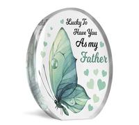 Red Ocean Dad Acrylic Plaque - Gifts for Dad - Dad Gifts From Daughter Son - Fathers Day Plaque from Daughter, Birthday Gifts for Dad, Christmas Presents For Dad - Father Gifts For Birthday Christmas