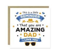 RED OCEAN Dad Card For Fathers Day With Envelope Included Birthday Card For Dad AMAZING From Daughter Son Thank You I Love You