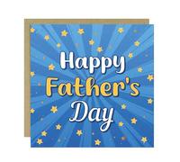 RED OCEAN Dad Card For Fathers Day With Envelope Included Gold Stars Design Novelty Card For Dad From Daughter Son Happy Fathers Day