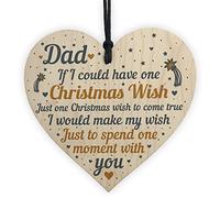 RED OCEAN Dad Christmas Memorial Tree Decoration Handmade Hanging Wooden Bauble Gift For Father