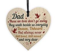 RED OCEAN DAD Memorial Plaques Wooden Heart Christmas Tree Bauble Ornament Decoration Sign Gift