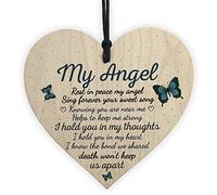 RED OCEAN Dad Mum Nan Graveside Memorial Remembrance Wooden Heart Grave Plaque Cemetery Garden Sign