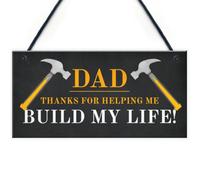 Red Ocean Dad Thank You Novelty Hanging Sign Christmas Birthday Gift For Dad Gift For Him