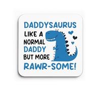 Red Ocean Daddy Coaster Novelty Daddysaurus Funny Gift For Birthday For Dad Daddy From Daughter Son Dinosaur Coaster