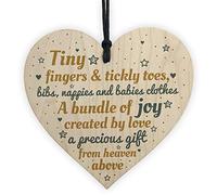 RED OCEAN Daddy Mumy Mum Dad To Be Present Baby Shower Wooden Heart Plaque Decoration Gift Keepsake