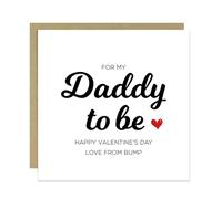 RED OCEAN Daddy To Be Valentines Card, Valentines Card From Bump, Daddy To Be Gift, Future Daddy Valentine's Day Gift, Bump Valentine's Day Card, Card For Daddy With Envelope