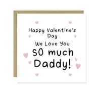 RED OCEAN Daddy Valentine Card, Daddy Valentines Gift, Valentines Card For Daddy, Dad Valentine Card, Love You So Much Daddy Card From Daughter Son, Daddy Greetings Card With Envelope