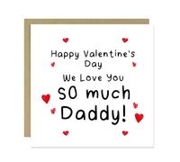 RED OCEAN Daddy Valentines Card, Valentines Card For Daddy, Dad Valentine Card, Love You So Much Daddy Card From Daughter Son, Daddy Greetings Card With Envelope, Gift For Valentines