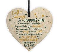 RED OCEAN Daddy's Girl Wooden Heart Plaque FATHERS DAY Dad Daddy Gift For Him Daughter Son Thank You Sign