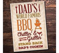 RED OCEAN Dad's BBQ Barbeque Hanging Shed SummerHouse Sign Garden Plaque Birthday Gift For Him
