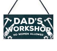 Red Ocean Dad's Workshop Garage Funny Man Cave Sign Father Dad Gifts For Christmas Dad Gift From Daughter Son