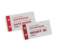Red Ocean Date Night Bundle of 2 Coupon Books Date Night Ideas For Couples Fun Anniversary Present For Boyfriend Girlfriend Birthday Valentines Gifts For Him and Her