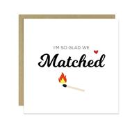 RED OCEAN Dating App Valentines Card For Him, I'm So Glad We Matched Card, Funny Valentine's Day Card, Valentine Cards For Her Him, Valentines Card For Boyfriend Girlfriend
