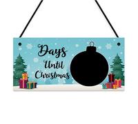 Red Ocean Days Until Christmas Countdown Plaque For Kids Children Christmas Decoration Novelty Chalkboard Plaque For Home Kids Room Son Daughter