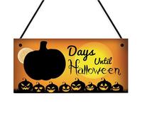 Red Ocean Days Until Halloween Countdown Signs Novelty Halloween Decorations For Kids Children Spooky Decor Gifts For Son Daughter