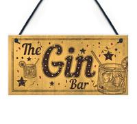 Red Ocean Decorative Drink Gin Bar Funny Gift Man Cave Home Bar Hanging Plaque Pub Sign Gifts