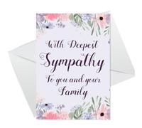 RED OCEAN Deepest Sympathy To Family Floral Condolences Thoughts Bereavement Loss Card Heartfelt Sympathies Thinking Of Your Family Cards