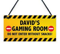 RED OCEAN DO NOT ENTER Sign PERSONALISED Funny Gaming Sign For Bedroom Man Cave