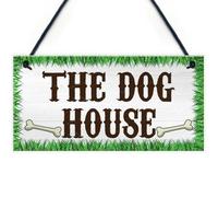 Red Ocean Dog House Sign Hanging