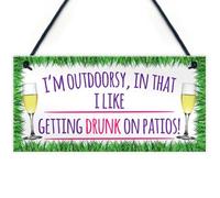 Red Ocean Drink Gift Novelty Hanging Plaque Bar Sign