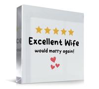 RED OCEAN Excellent Wife Card Would Marry Again Funny Gift For Anniversary Five Star Rating Valentines Day Gift Funny Anniversary For Wife Romantic Joke Present