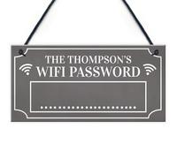 Red Ocean Family Wifi Password PERSONALISED Wifi Network Display Sign