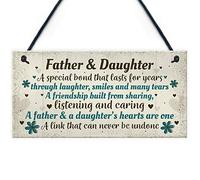 Red Ocean Father And Daughter Gifts Hanging Plaque Father Gifts From Daughter Birthday Christmas Keepsake Plaque