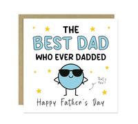 RED OCEAN Fathers Day Card For Dad BEST DAD Whoever Dadded Funny Cards From Daughter Son With Kraft Envelope Included For Father Him