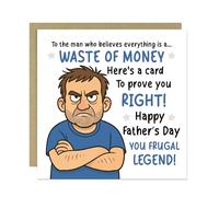 RED OCEAN Fathers Day Card For Dad Novelty Joke Happy Father's Day Card For Grumpy Old Git Funny Father's Him 14. 5x14. 5cm With Kraft Envelope
