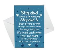 RED OCEAN Fathers Day Card For Step Dad Birthday Christmas Greetings Card For Step Dad