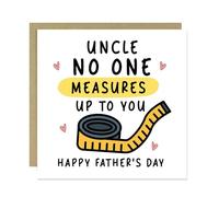 RED OCEAN Fathers Day Card For Uncle From Niece Nephew Happy Father's Day Card 145x145mm With Kraft Envelope Joke Uncle Cards For Fathers