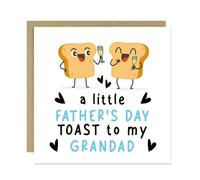 RED OCEAN Fathers Day Novelty Card For Grandad Happy Father's Day Card From Granddaughter Grandson 145x145mm With Kraft Envelope Humourous Joke Gift For Grandad Grandfather