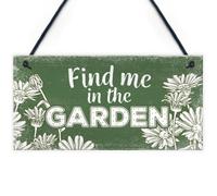 Red Ocean Find Me In The Garden Wall Door Gate Hanging Shed Summer House Plaque Nan Gift