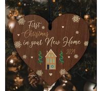 Red Ocean First Christmas In Your New Home Christmas Bauble 2023 Wood Tree Decoration New Home Gifts For Couple Family