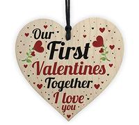 RED OCEAN First Valentines Gift For Boyfriend Girlfriend 1st Valentines Card For Him Her Keepsake Plaque