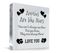 Red Ocean For Auntie For Birthday Christmas Acrylic Plaque Aunties Are Like Stars Plaque Thank You Auntie From Niece Nephew Keepsake Her