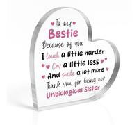 Red Ocean For Best Friend Bestie Acrylic Heart Sister Friendship Plaque Best Friend Christmas Birthday Thank You For Her Friendship Women