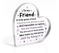 Red Ocean For Friend Bestie Friendship Acrylic Heart Christmas Birthday For Friend Ornament Friendship Women Thank You Her