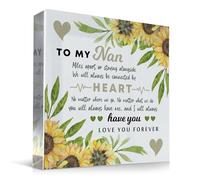 Red Ocean For Nan For Birthday Christmas Connected By Heart Plaque Thank You Nan Special From Grandchildren Keepsake