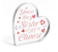 Red Ocean for Sister Special Friend Bestie Acrylic Plaque Birthday for Women Christmas Presents Friends Sister I Got To Choose Plaque