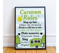 RED OCEAN FRAMED Caravan Rules Print Caravan Accessories Caravan Gift Home Decor Wall Art