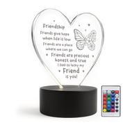 Red Ocean Friendship Gifts Acrylic LED Light Friendship For Her Long Distance Relationship Gifts Best Friend Bestie For Birthday Christmas Thank You